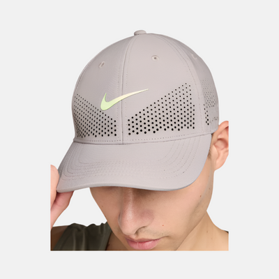 Nike Dri-FIT ADV Club Structured Swoosh Cap -College Grey/Barely Volt