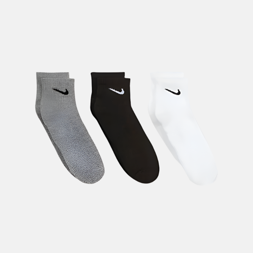 Nike Everyday Cushioned Training Ankle Socks (3 Pairs) -Multi-Colour