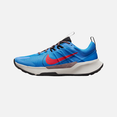 Nike Juniper Trail 2 Men's Trail-Running Shoes -Light Photo Blue/Plum Eclipse/Vivid Sulphur/Track Red