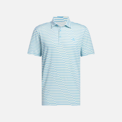 Adidas Ultimate 365 Mesh Print Men's Golf T-shirt -Semi Blue Burst/Ivory
