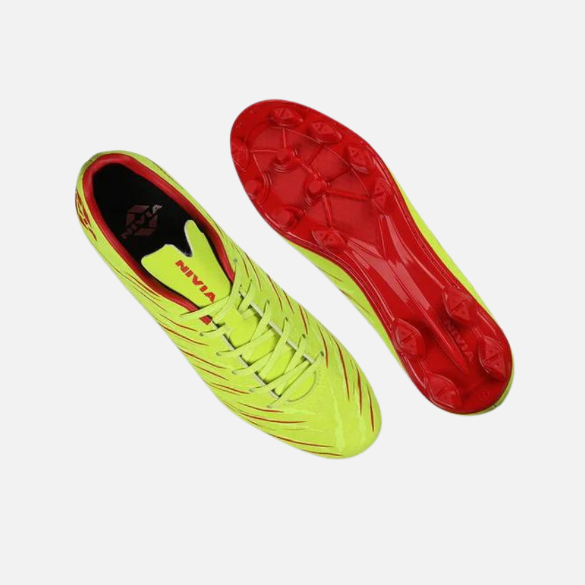 Nivia Carbonite 6.0 Kids Unisex Football Shoes -SULPHUR GREEN
