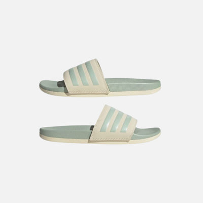 Adilette Comfort Slides Wonder White / Linen Green Met. / Linen Green Met.