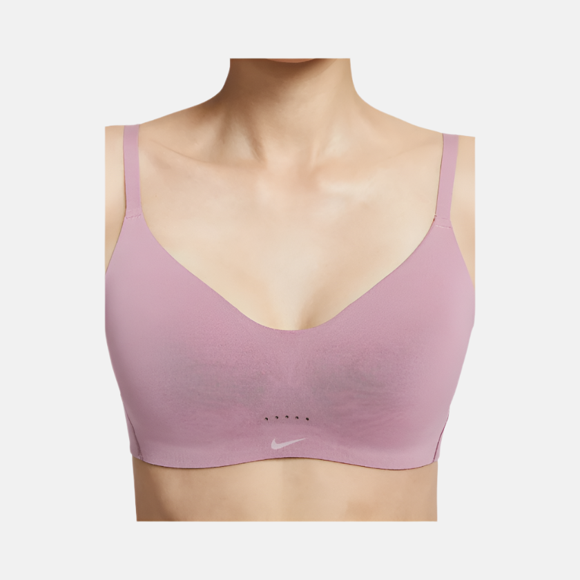 Nike Alate Minimalist Light-Support Padded Convertible Women's Sports Bra -Plum Dust/White