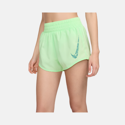 Nike One Women's Dri-FIT Mid-Rise 8cm (approx.) Brief-Lined Shorts -Vapour Green/Bicoastal