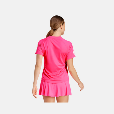 Adidas Club 3-Stripes Climacool Women's Tennis T-shirt -Lucid Pink