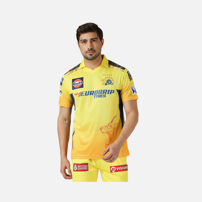Chennai Super Kings Fan Jersey 2024 - Plain (Half Sleeve) -Yellow