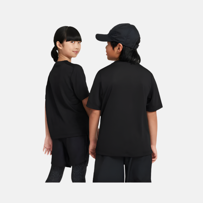 Nike Multi Big Kid's Boy Dri-FIT Training T-shirt -Black/White