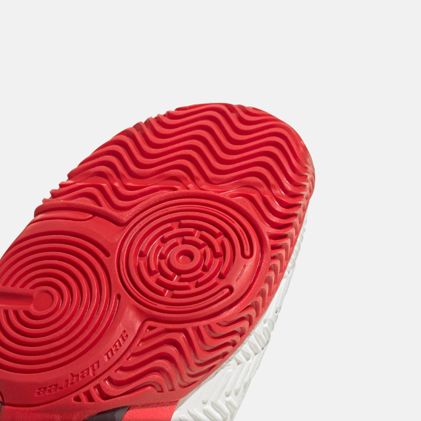 Adidas Kids’ Barricade Tennis Shoes Unisex - Cloud White/ Core Black/ Lucid Red