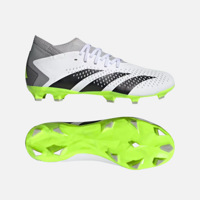 Adidas Predator Accuracy.3 Firm Ground Football Boots -Cloud White/Core Black/Lucid Lemon