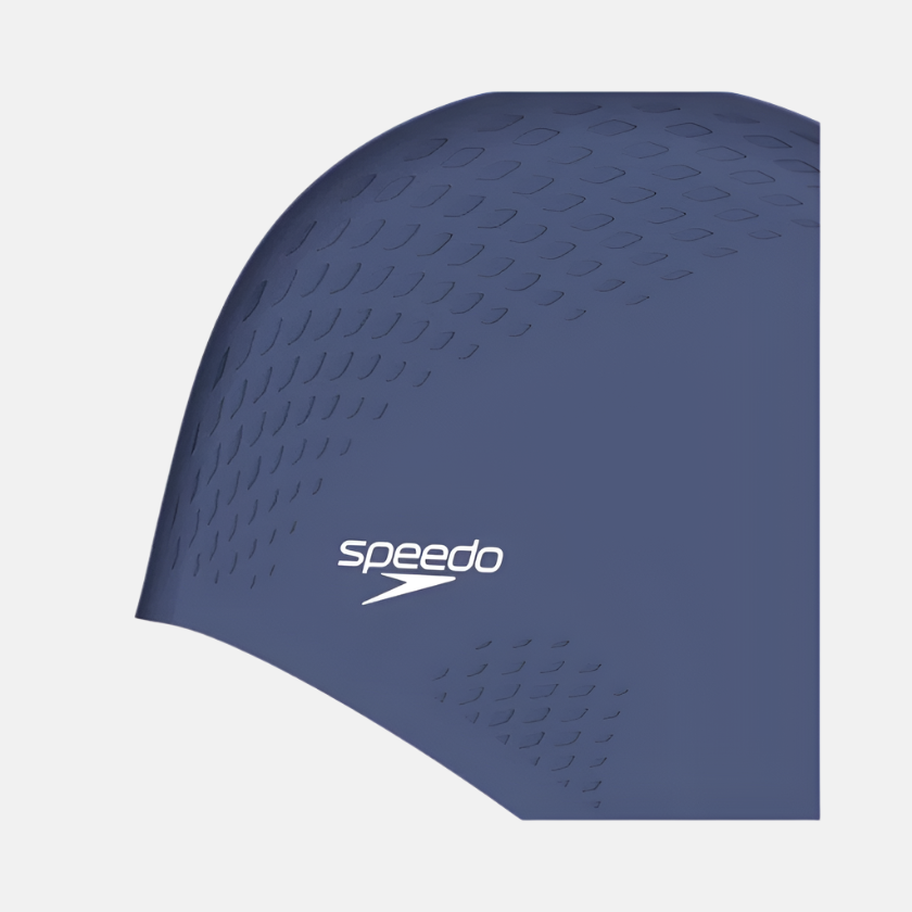 Speedo Bubble Active+ Chlorine Resistant Swim Adult Unisex Cap -Blue