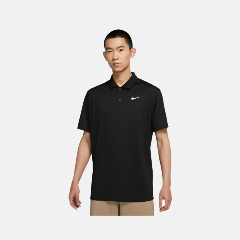 Nike Dri-FIT Victory Men's Golf Polo T-Shirt -Black/White