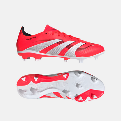 Adidas Predator League Firm Multi-Ground Cleats Unisex Football Shoes - Lucid Red/Cloud White/Core Black