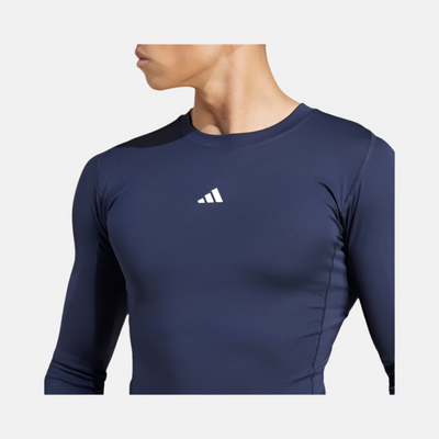 Adidas Techfit Compression Men's Training Long Sleeve T-shirt -Legend Ink