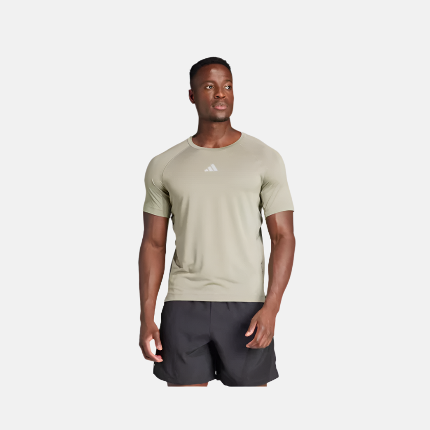 Adidas Gym Training Men's T-shirt -Silver Pebble