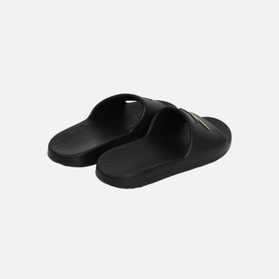 Speed Unisex Junior's Single Colour Slides For Boys and Girls - Black & Atomic Lime