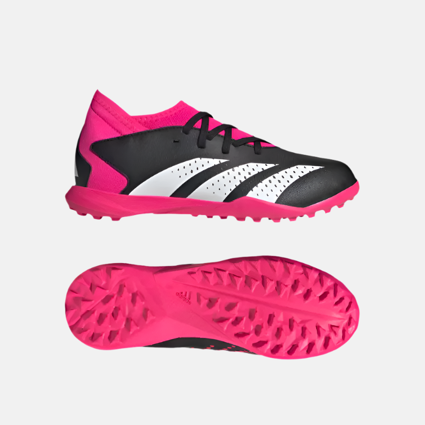 Adidas Predator Accuracy.3 Kids Unisex Football Turf Shoes (4-7 Years) -Core Black/Cloud White/Team Shock Pink 2