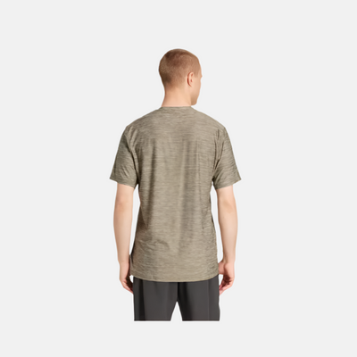 Adidas Train Essentials Stretch Men's Training T-shirt -Shadow Olive Mel. / Black