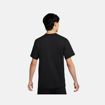 Nike Dri-FIT UV Hyverse Short-Sleeve Fitness Men's Top -Black/White