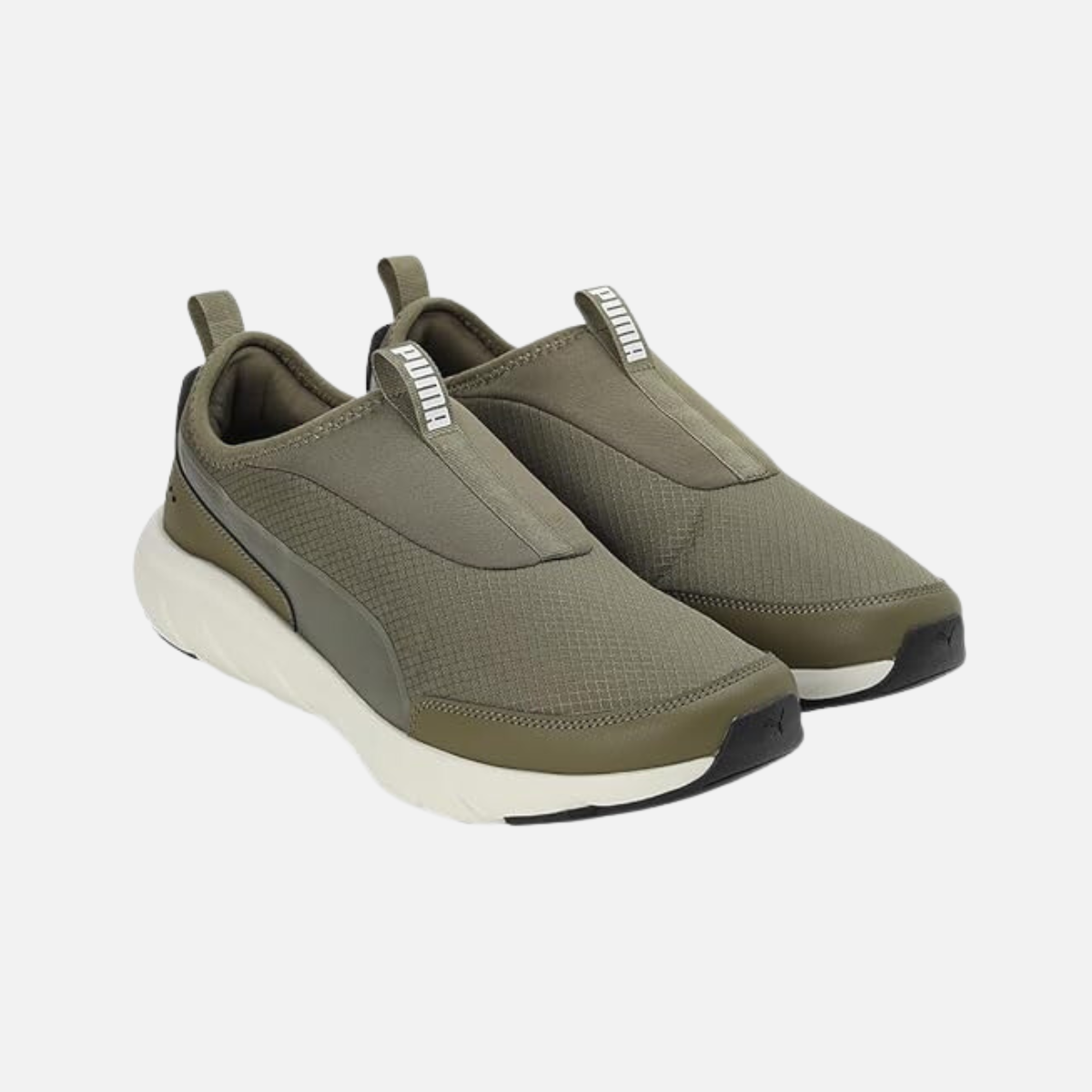 Puma SOFTRIDE Flex Slip-On Wide Unisex Running Shoes -OLIVE/SEDATE GRAY