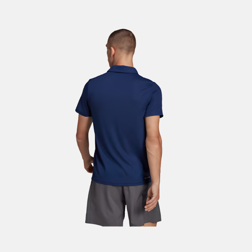Adidas Train Essentials Men's Training Polo T-shirt -Dark Blue/White