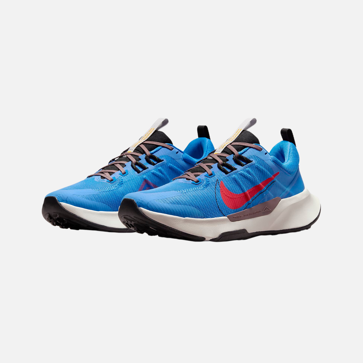 Nike Juniper Trail 2 Men's Trail-Running Shoes -Light Photo Blue/Plum Eclipse/Vivid Sulphur/Track Red