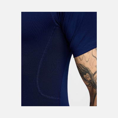 Nike Pro Dri-FIT Tight Short-Sleeve Men's Fitness T-shirt -Blue Void/White