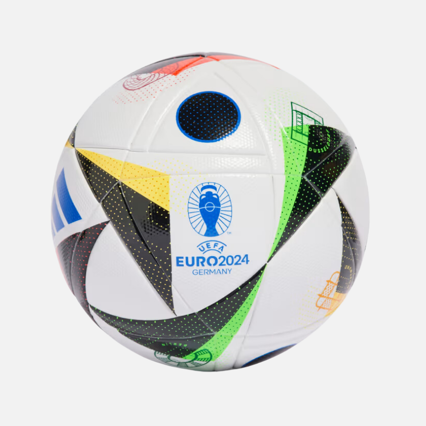 Adidas FussBall Liebe League Football Ball -White/Black/Glow Blue