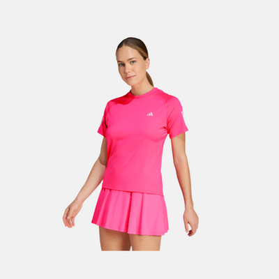 Adidas Club 3-Stripes Climacool Women's Tennis T-shirt -Lucid Pink