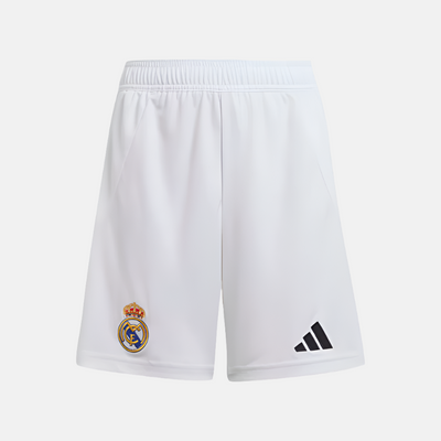 Adidas Real Madrid 24/25 Home Kids Football Shorts (7-16Yeasr) -White