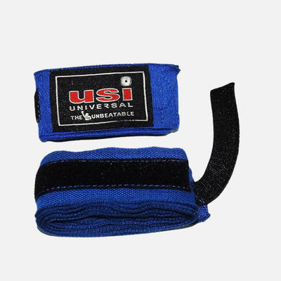 USI Universal Cotton Hand Wraps and Support 2.75m (108")-Black/Blue/Red