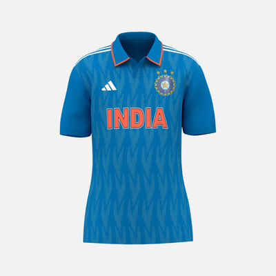 Adidas India Cricket Odi Fan Men's Jersey -Bright Blue