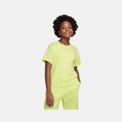 Nike Sportswear Essential Older Kids Girls T-Shirt -Light Lemon Twist