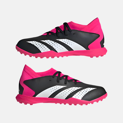 Adidas Predator Accuracy.3 Kids Unisex Football Turf Shoes (4-7 Years) -Core Black/Cloud White/Team Shock Pink 2