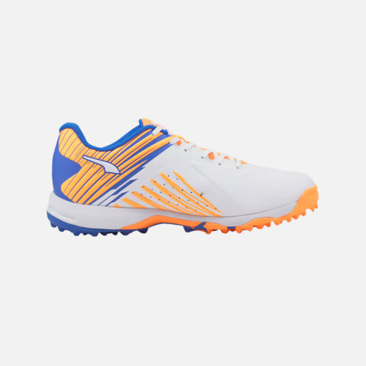 PUMA 22 FH Rubber Unisex Cricket Shoes - White/Bluemazing/Neon Citrus