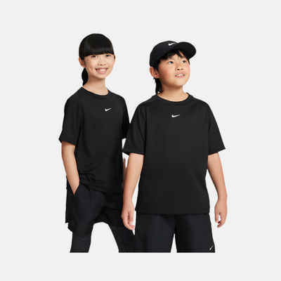 Nike Multi Big Kid's Boy Dri-FIT Training T-shirt -Black/White