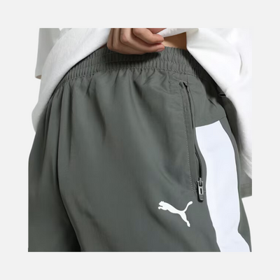 Puma Zippered Woven Men's Regular Fit Shorts -Mineral Gray
