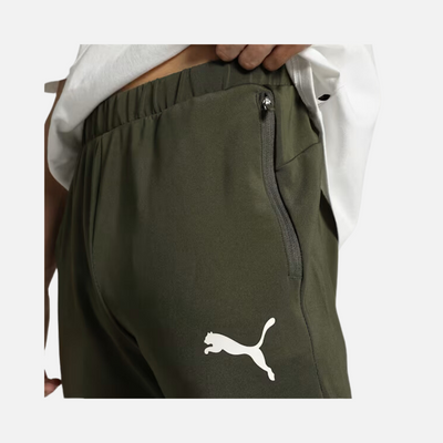 Puma Graphic Men's Slim Fit Track Pants -Dark Olive