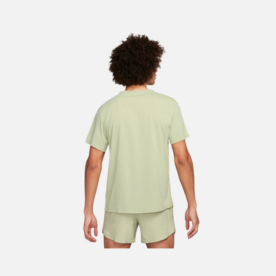 Nike Dri-FIT UV Miler Men's Short-Sleeve Running Top -Sea Glass/Olive Aura/Heather