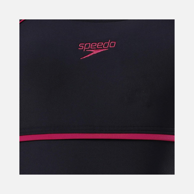 Speedo Classic Racer Back Women's Legsuit Swimwear -True navy/Berry
