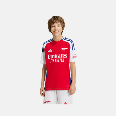 Adidas Arsenal 24/25 Home Kids Boy Football Jersey (7-16Year) -Better Scarlet/White