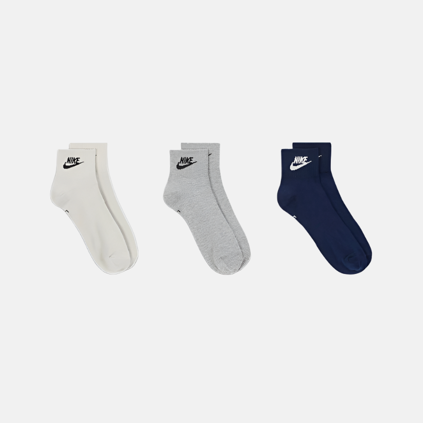 Nike Everyday Essential Ankle Socks (3 Pairs) -Multi-Colour