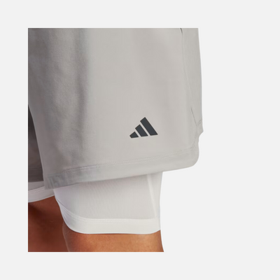 Adidas Yoga Training 2 in 1 Men's Training Shorts -Mgh Solid Grey/White