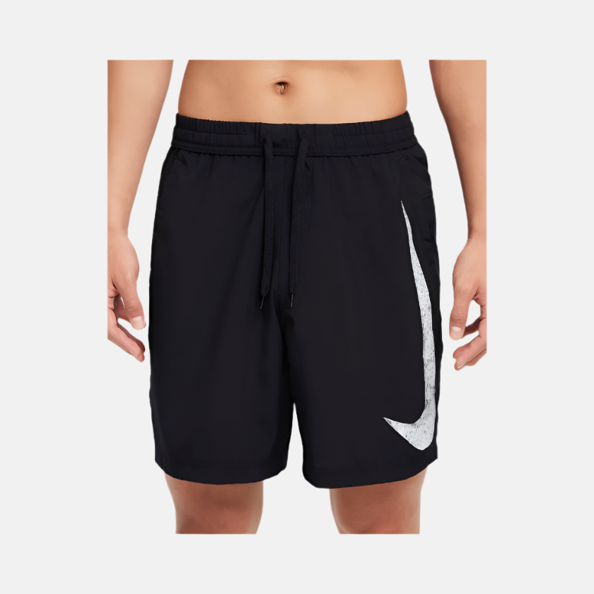 Nike Form Swoosh Dri-FIT 18cm (approx.) Unlined Versatile Men's Shorts -Black/White