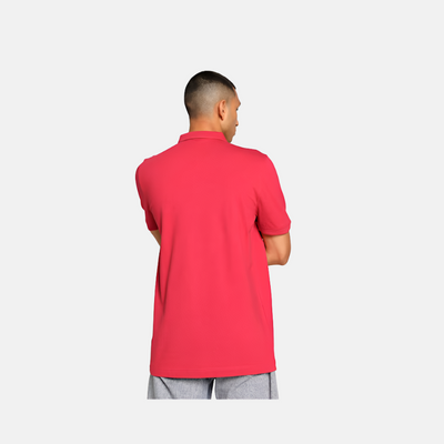 Puma Jacquard Collar Slim Fit Men's  Polo T-shirt -Club Red