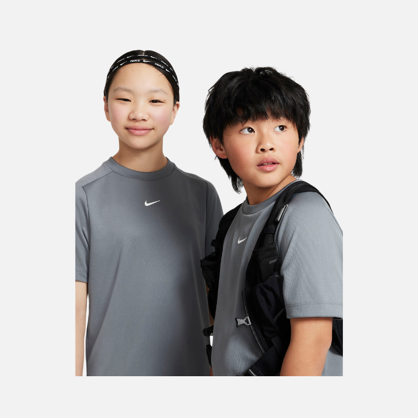 Nike Multi Big Kids' (Boys') Dri-FIT Training Top -Smoke Grey/White