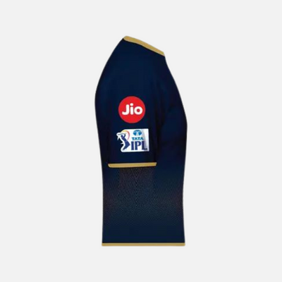 Gujarat Titans Mandarin Collar Official IPL 2024 Replica Men's Jersey -Navy/Blue