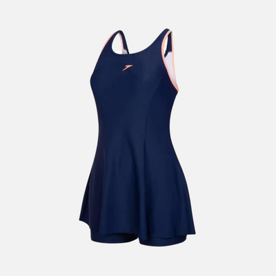 Speedo Racerback Swimdress Women With Boyleg -Navy/Flash