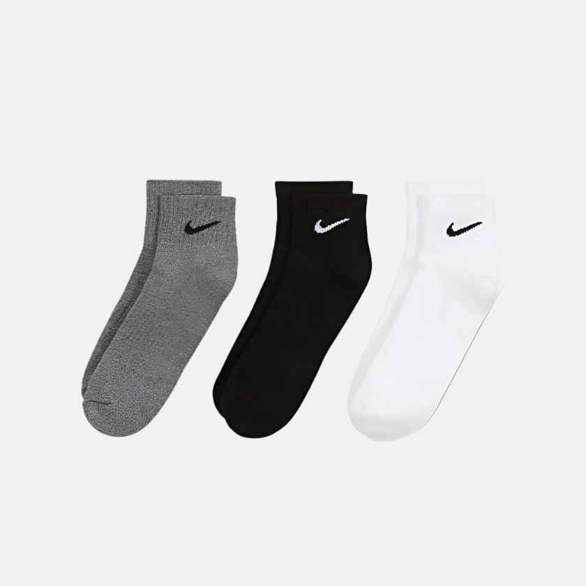 Nike Everyday Cushioned Training Ankle Socks (3 Pairs) -Multi-Colour