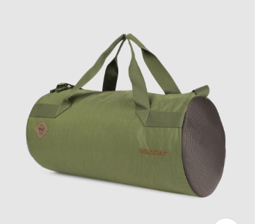 Wildcraft Unisex  Solid Gym Duffel Bag -Olive Green