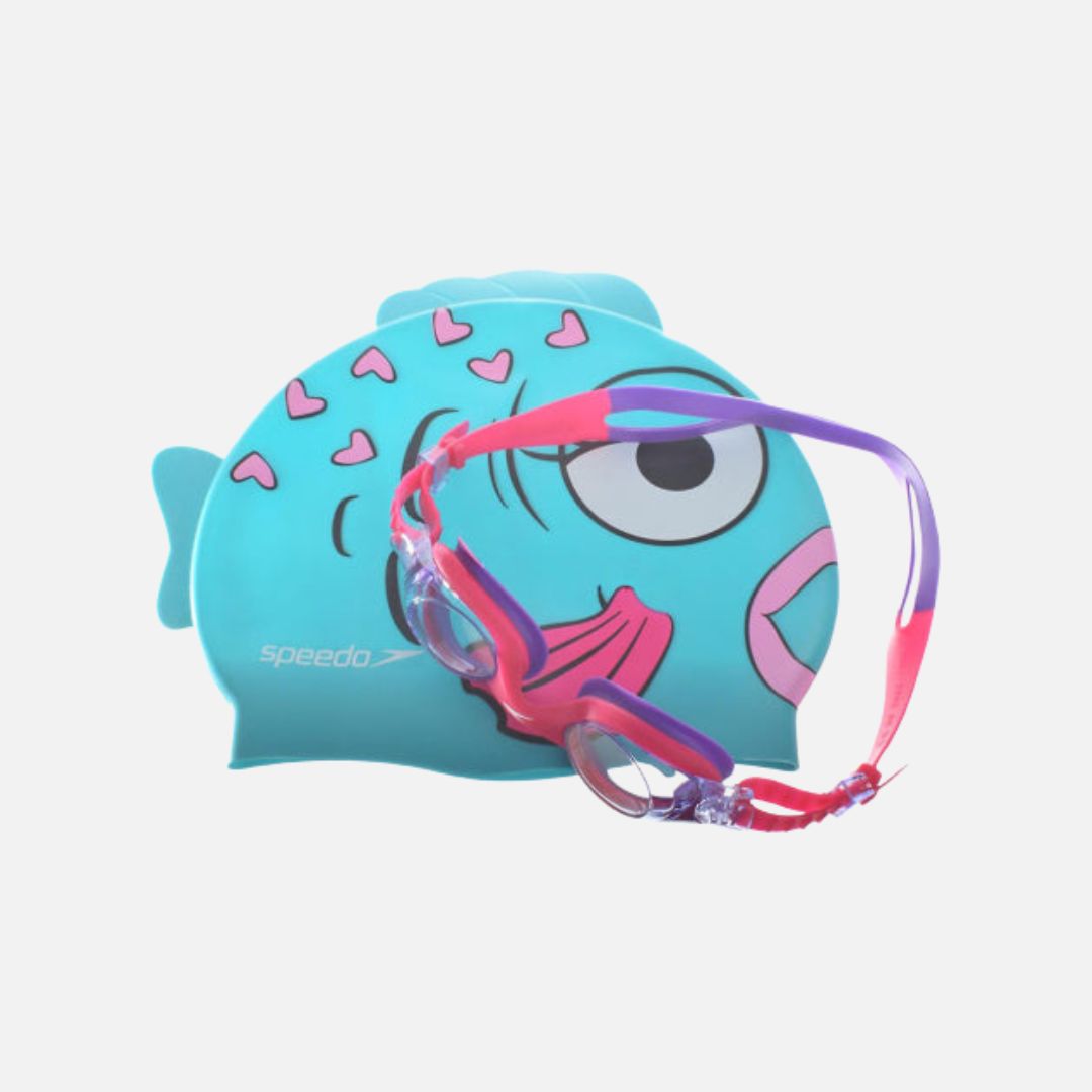 Speedo Kids Sea Squad Cap and Goggle Pack